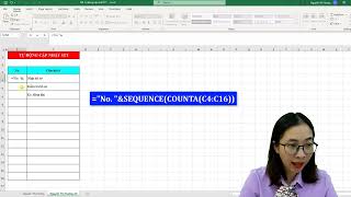 Mẹo đánh số thứ tự tự động cập nhật trong excel | Nguyễn Thị Hường