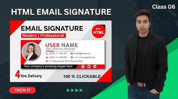 HTML Email Signature Bangla Tutorial / Email Marketing Full Course Bangla / Class 06 - Tech IT