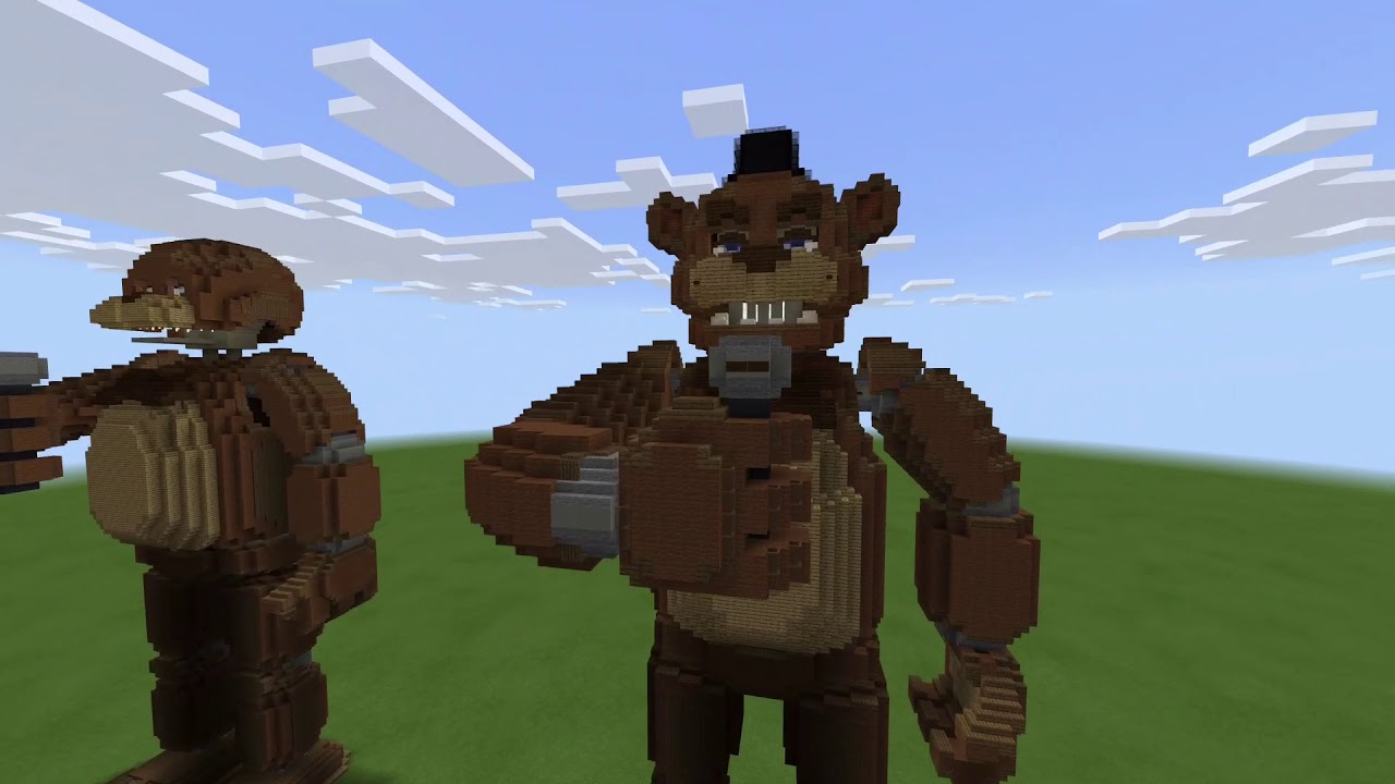 Minecraft Freddy Fazbear statue REMAKE - YouTube.