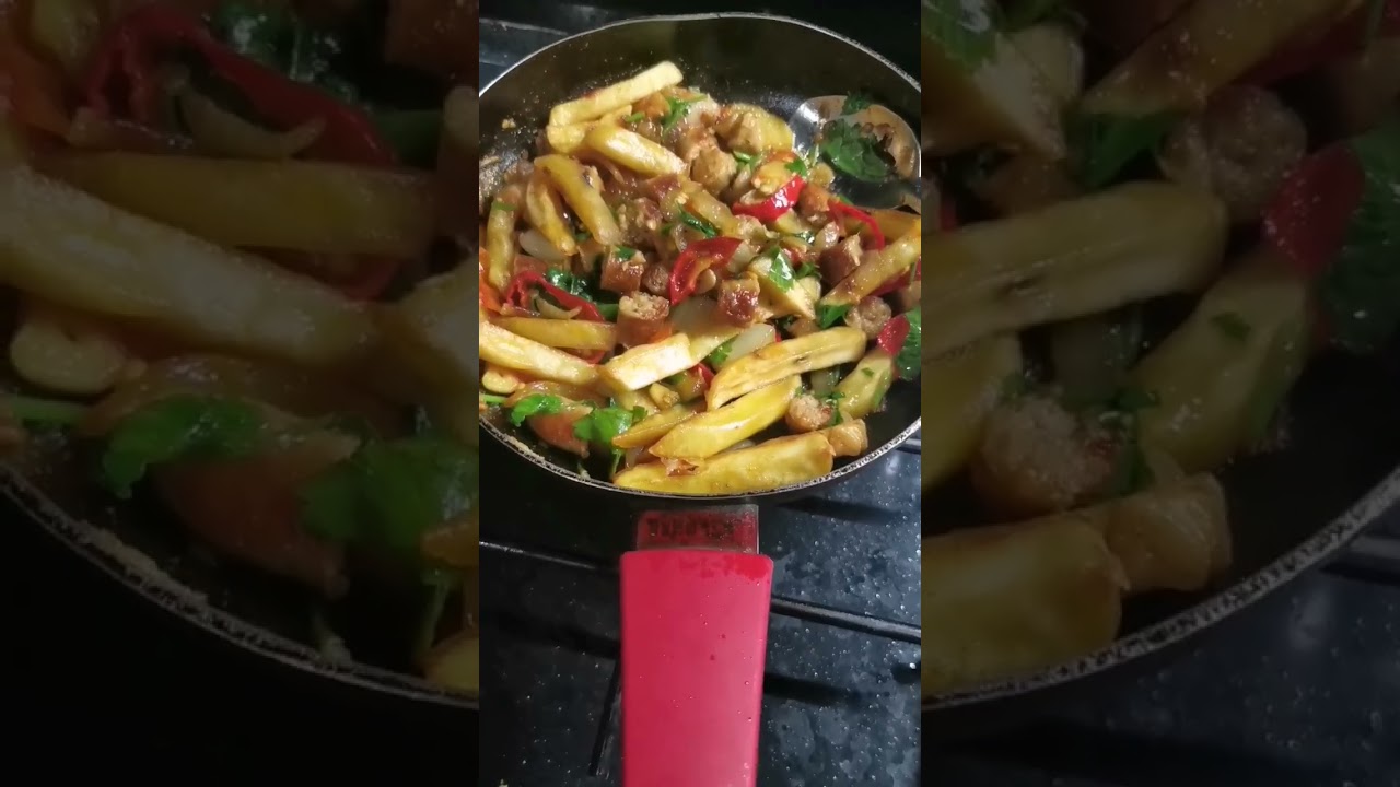 Home-made chip butty with sausage