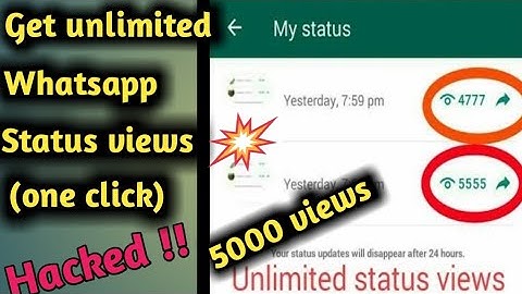 How to fake WhatsApp status views and get unlimited views ( one click)|| ilyas mansoor.