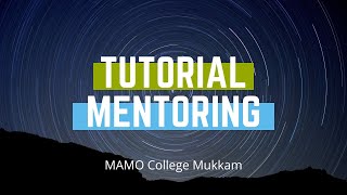 Tutorial and Mentoring System - Dr. Daughty John