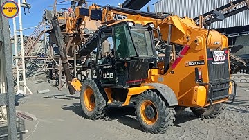 JCB Loadall 530-11 Machine 32 feet height pipe fitting work/JCB telehandler 11 meter