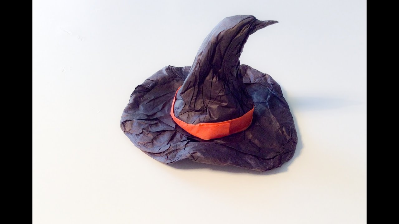 DIY Halloween. Faire chapeau de sorcière en papier. Make paper witch