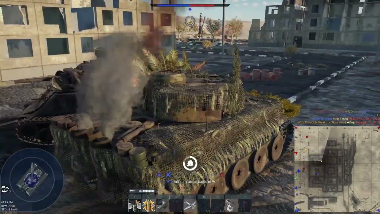 Gameplay WT Tiger OST BR 5.7, Town 9 Bantor