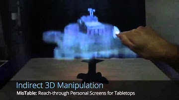 MisTable: Reach-through Personal Screens for Tabletops