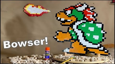8 Bit Bowser Wall Art - Pixel Project