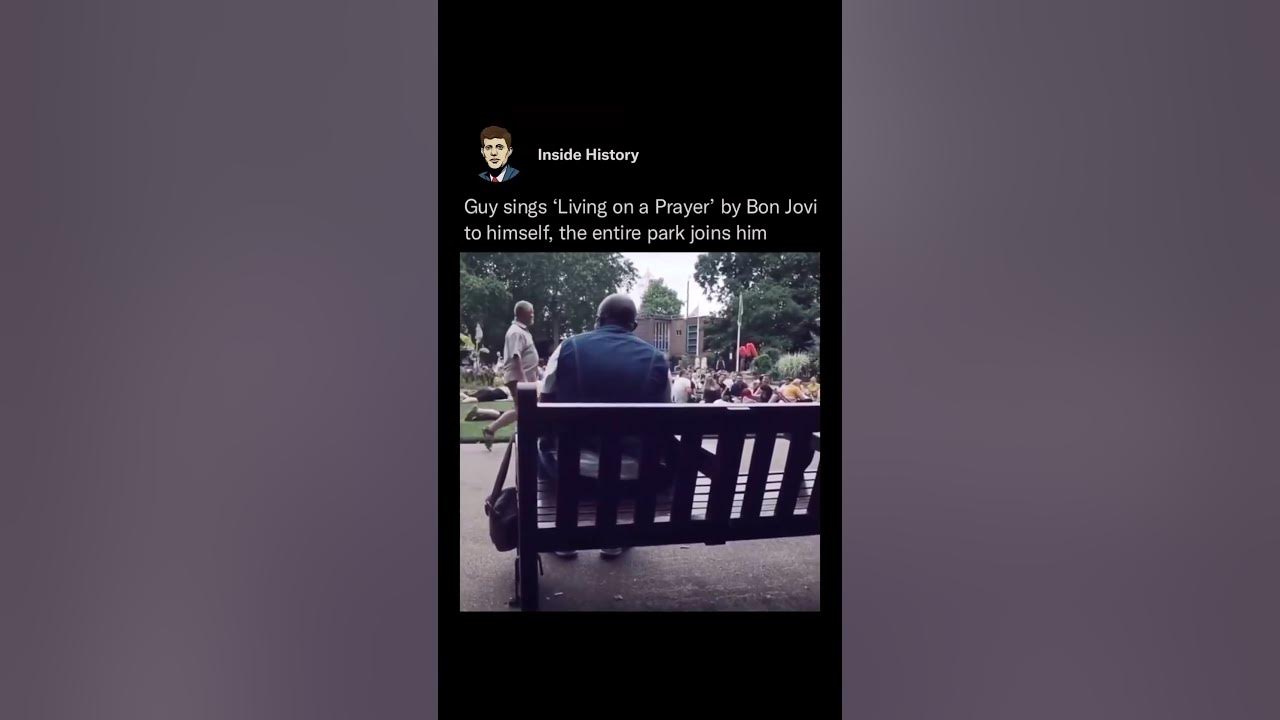Guy sings 'Living on a prayer' by Bon Jovi to himself and this is nice #shorts