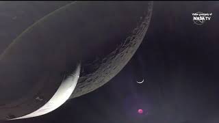 Orion spacecraft’s return powered flyby of the Moon