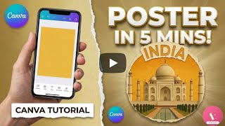 Create a Stunning Poster in Canva in 5 Minutes! l Step by step tutorial 