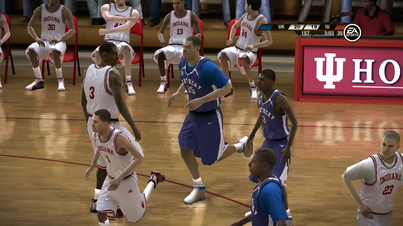 NCAA 08 March Madness PS3 #8 Kentucky Wildcats vs #9 Indiana Hoosiers video game