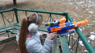 Войнушки. НЁРФ БИТВА на русском: Спутник "Стрекоза". Nerf War: Space Satellite "Dragonfly"