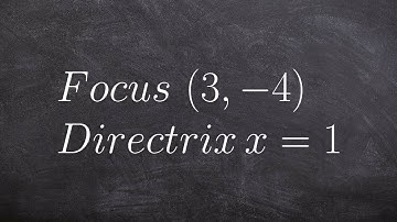 How to write the equation of a parabola given focus and directrix