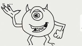 رسم شخصيات من كرتون شركة المرعبين Drawing characters from the cartoon of the terrifying company