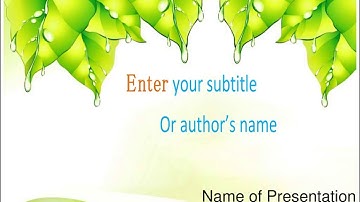 Green Leaves PowerPoint Template (PPT Slide) - Templates Vision Download Today