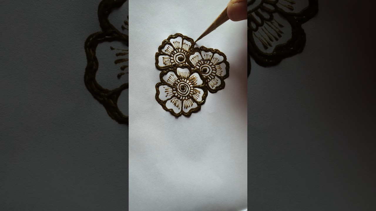 Simple flower design 🌺#ytshorts #youtubeshorts #viralshort #shorts #shortsfeed