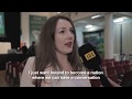 Sarah louise mulligan supports nigel farage at the irexit conference rds dublin