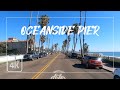 Driving Oceanside Pier and Downtown - &quot;Father Juan Crespi&quot; California