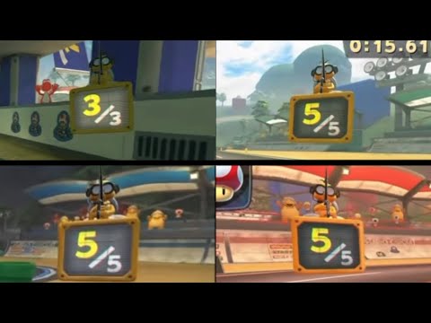 Every Mario Circuit WR but it’s synced at the final lap
