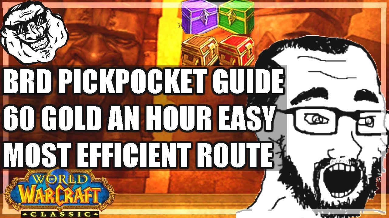 WoW Classic Rogue Guide 60 gold / Hour Pick Pocket Farm. Best Route. Fastest Pickpocket Method