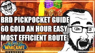 WoW Classic Rogue Guide - 60 gold \/ Hour Pick Pocket Farm. Best Route. Fastest Pickpocket Method.