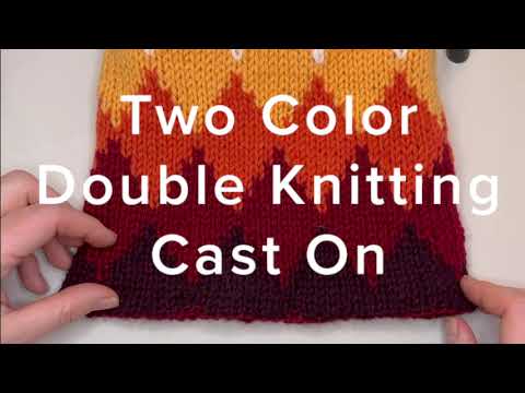 Two Color Double Knitting Cast On