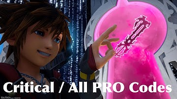 KINGDOM HEARTS III - Data Terra-Xehanort: Critical / All PRO Codes