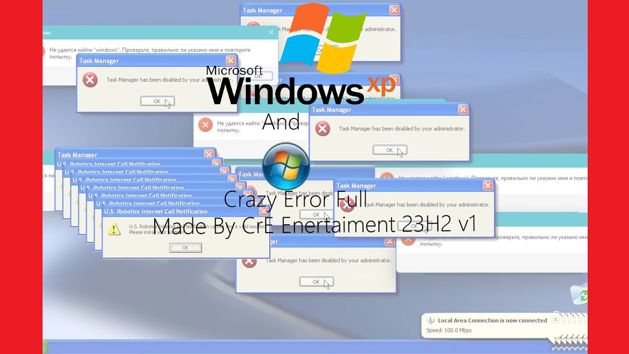 Windows Crazy Error XP/7 full ver - YouTube
