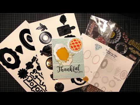Diamond Press Thanksgiving Table Stamps and Dies Kit Review Tutorial!
