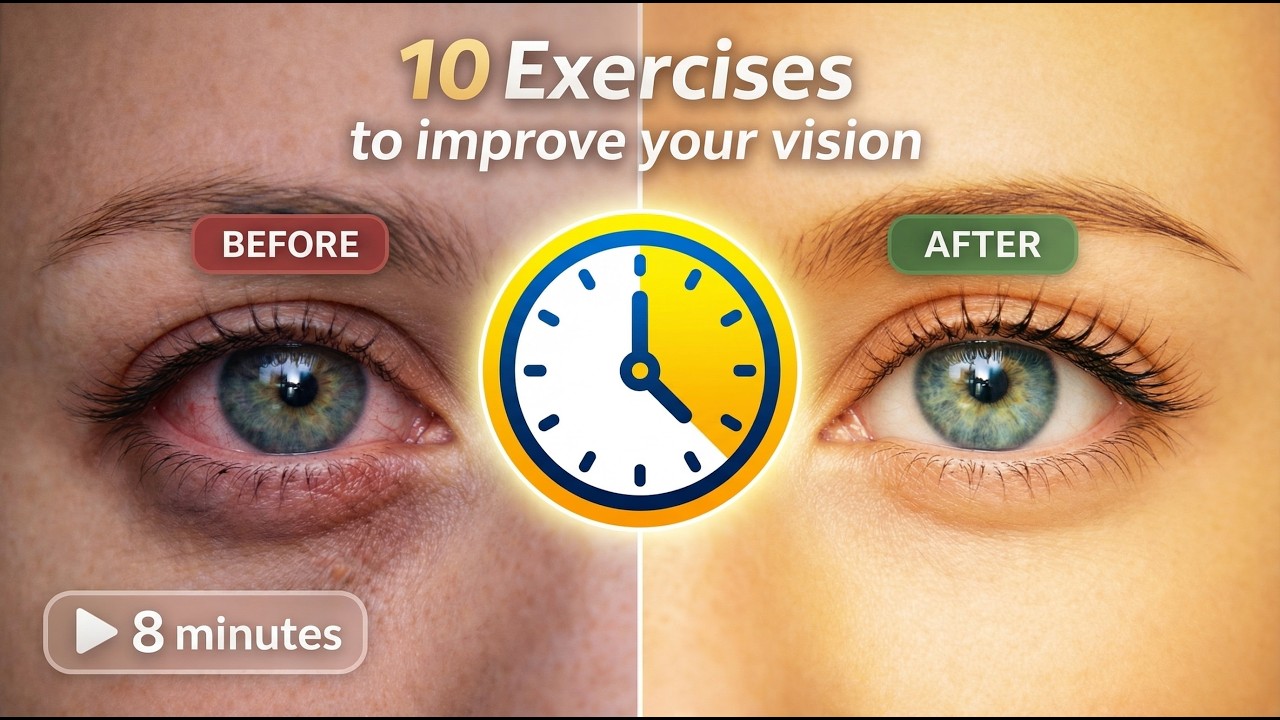 10 Eye Exercises for better vision | Simple Daily Eye Fitness Session ...