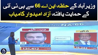 Independent candidate supported by PTI wins from Wazirabad Constituency NA 66 - Aaj News
