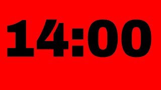 14 Minute Timer: Silent Countdown With Loud Noise (Alarm At The end) Stopwatch, Clock