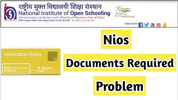 Nios Admission Status Documents Required | Task Is Helping (NIOS) #nios #admission #document #requir