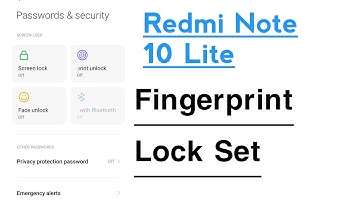 Redmi Note 10 Lite How To Set Fingerprint Lock | Redmi Note 10 Lite Fingerprint Lock Kaise Lagaye