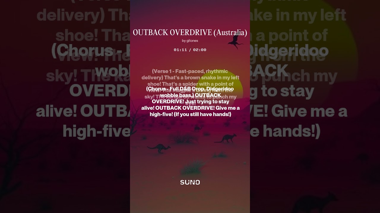 OUTBACK OVERDRIVE | The "Everything Wants to Kill You" BANGER 🇦🇺 | @GiTones A.I. Generated Music