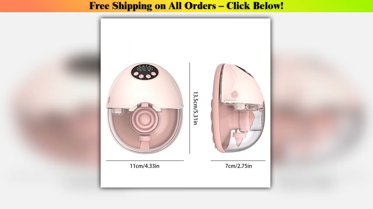 Hands Free Breast Pump 4 Modes 12Levels Auto Stop Wearable Breast Pump BPA-free Safe Double-Sealed