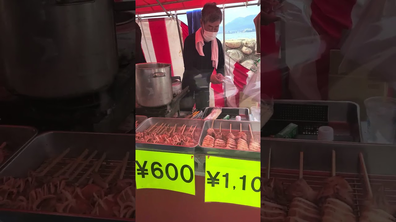 small vendor of squid BBQ 