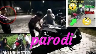 Parodi viral pria banting motor karena tak terima di tilang