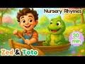 Nursery Rhymes Compilation for Kids with Zed &amp; Toto | Wheels on the Bus, Baby Shark, ABCs + More