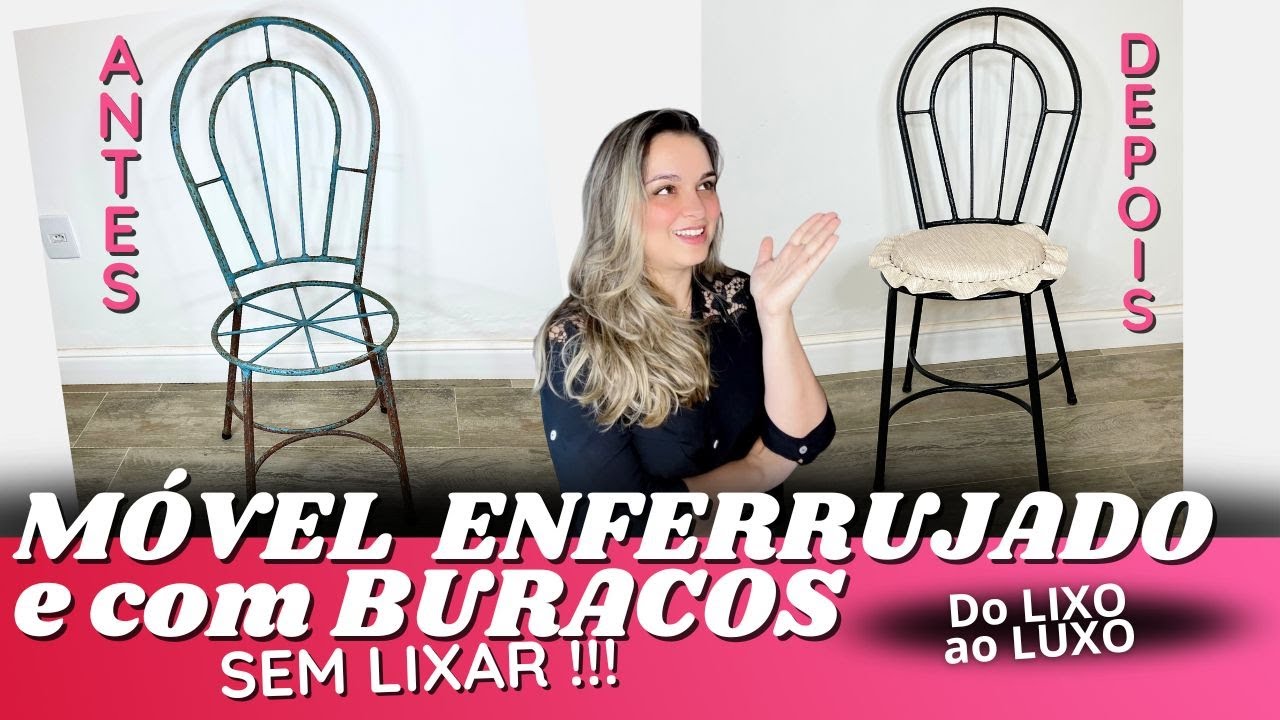 MÓVEL ENFERRUJADO E COM BURACOS - Pintura SEM LIXAR!
