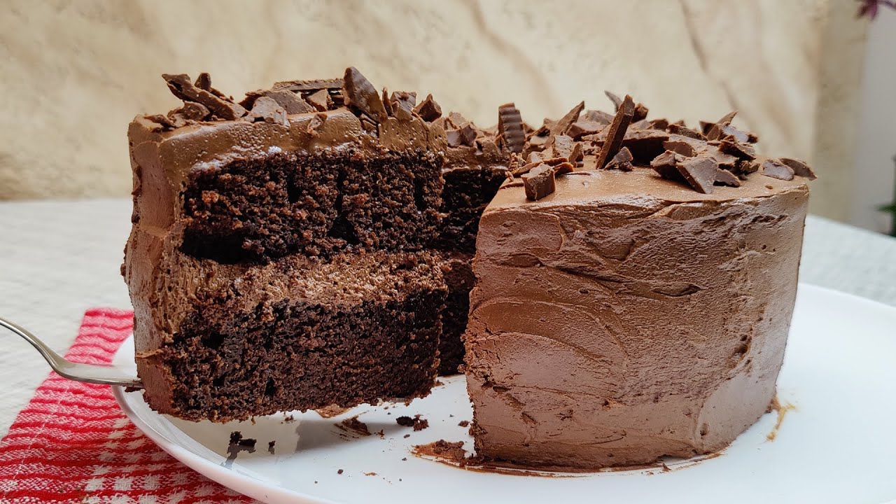 Удивительный шоколадный торт - любители шоколада обожают этот торт, который так легко приготовить