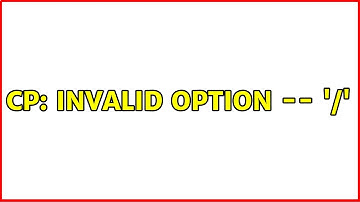 Ubuntu: cp: invalid option -- 