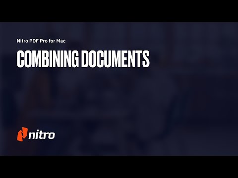 Nitro PDF Pro for Mac: Combining documents