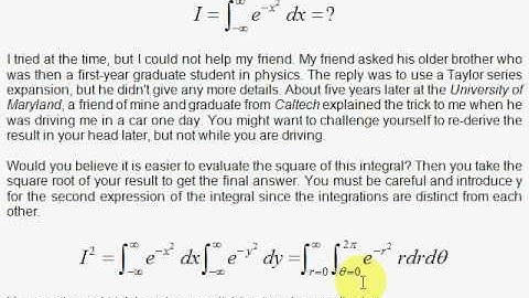 B6. Integral Trick 2: The Polar Coordinates Trick
