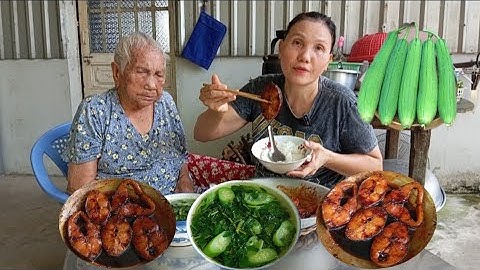 Bà Lão 101 Tuổi Kho Bóp Hái Mồng Tơi Sau Nhà | Cơm Cây Nhà Lá Vườn Ngọt Thơm Ngon