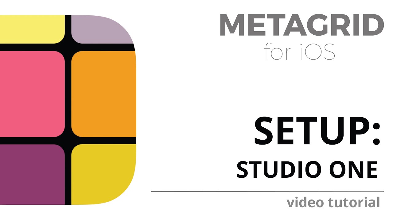 MetaGrid Classic: Setup - Studio One - YouTube