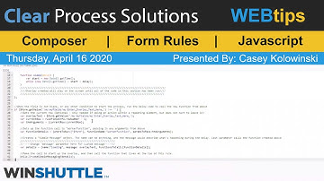 WINSHUTTLE Tutorial and WEBTips: Winshuttle Composer: JavaScript - Easy Tips for Complex Success