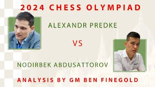 Thumbnail for 2024 Olympiad Analysis: Alexandr Predke vs Nodirbek Abdusattorov