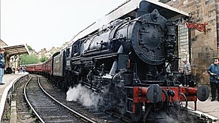 USA S160 2253 footplate (cab) ride on North Yorkshire Moors Railway May 1994