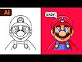 Adobe Illustrator Tutorial - How to Create Super Mario Character Vector